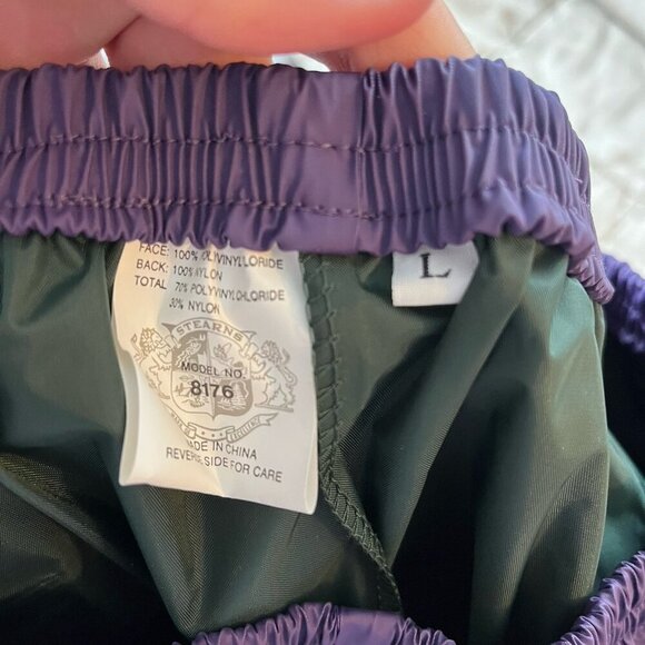 Sterns Dry Wear Rain Suit Purple Size Large Pants And Jacket - Picture 14 of 14